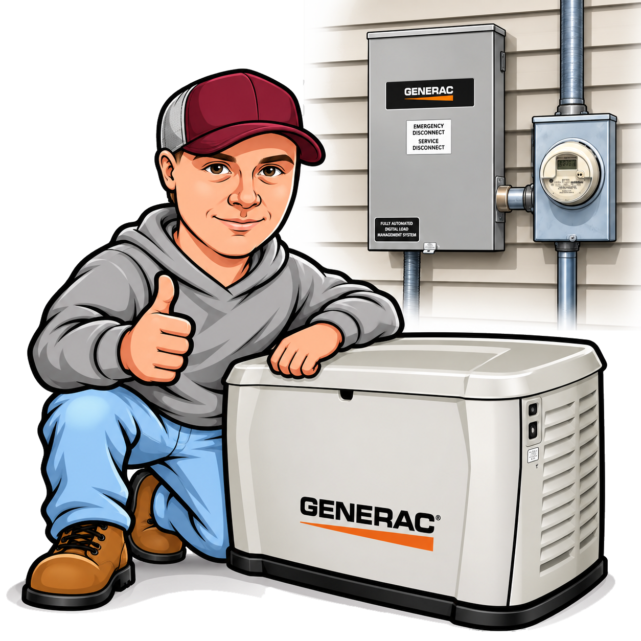 Southern Ductless generator service character